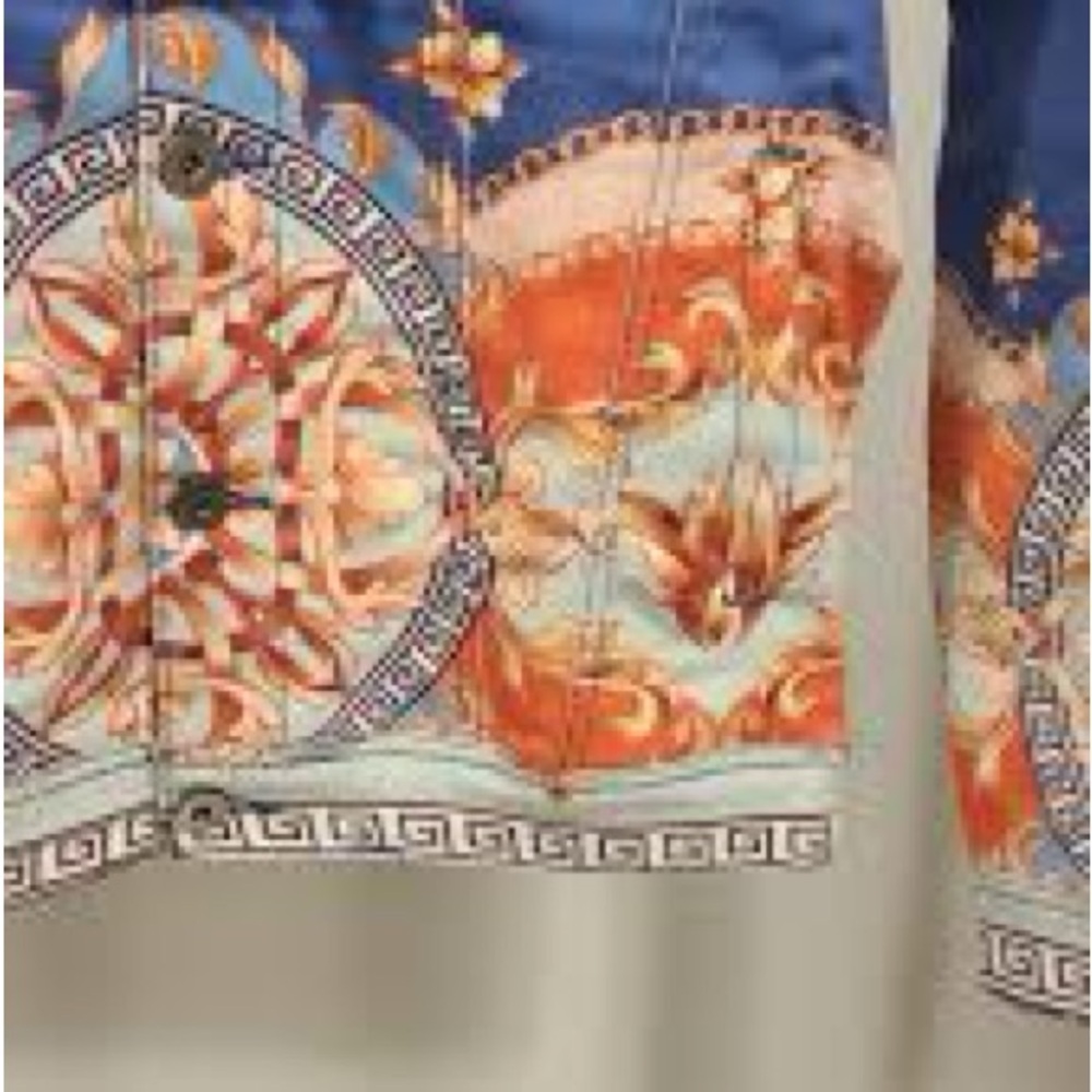 Vie Riche Baroque Print Denim Jean Jacket - Picture 5 of 6